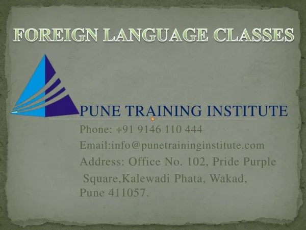 Foreign Language Courses - Classes in Pune | | Pune Training Institute