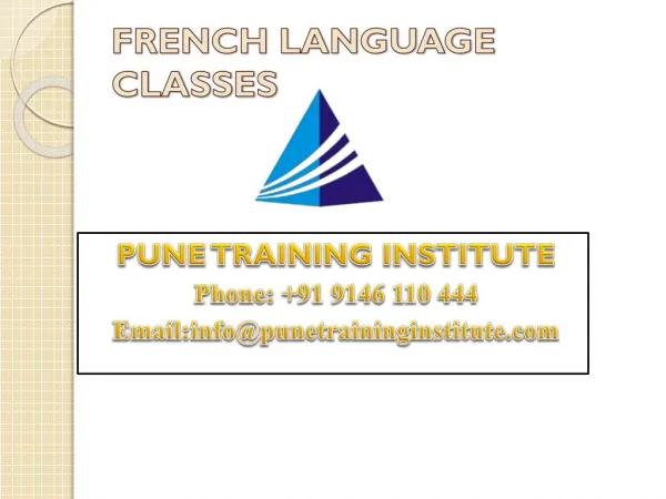 French Language Classes - Institutes in Pune | Pune Training Institute