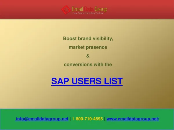 SAP clients database
