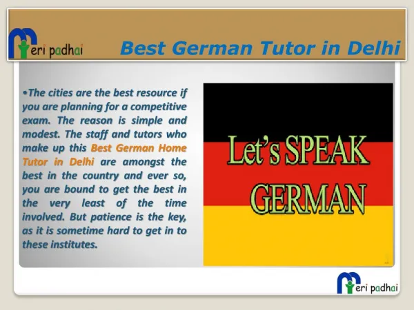 German language Home Tutor