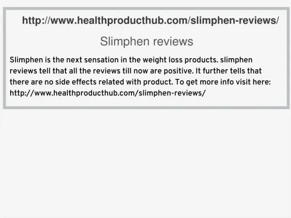 Slimphen reviews