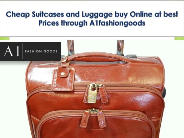 Cheap Suitcases and Luggage buy Online at best Prices through A1fashiongoods