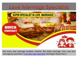 Love Marriage Specialist Astrologer - slide 1