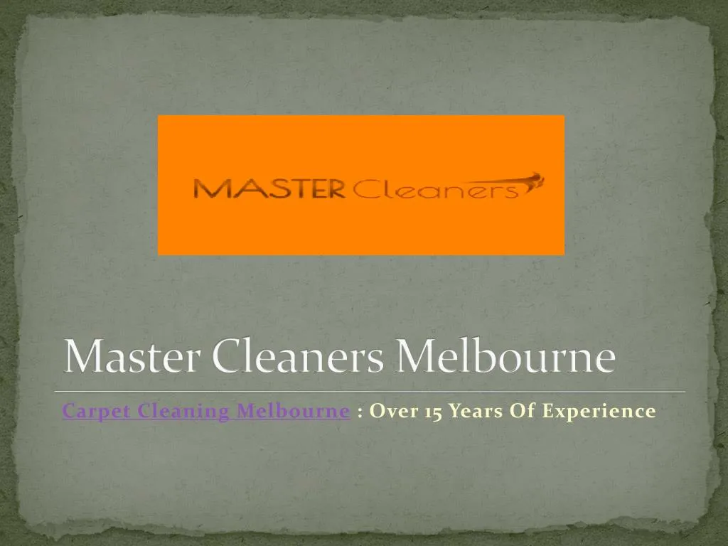 master cleaners melbourne
