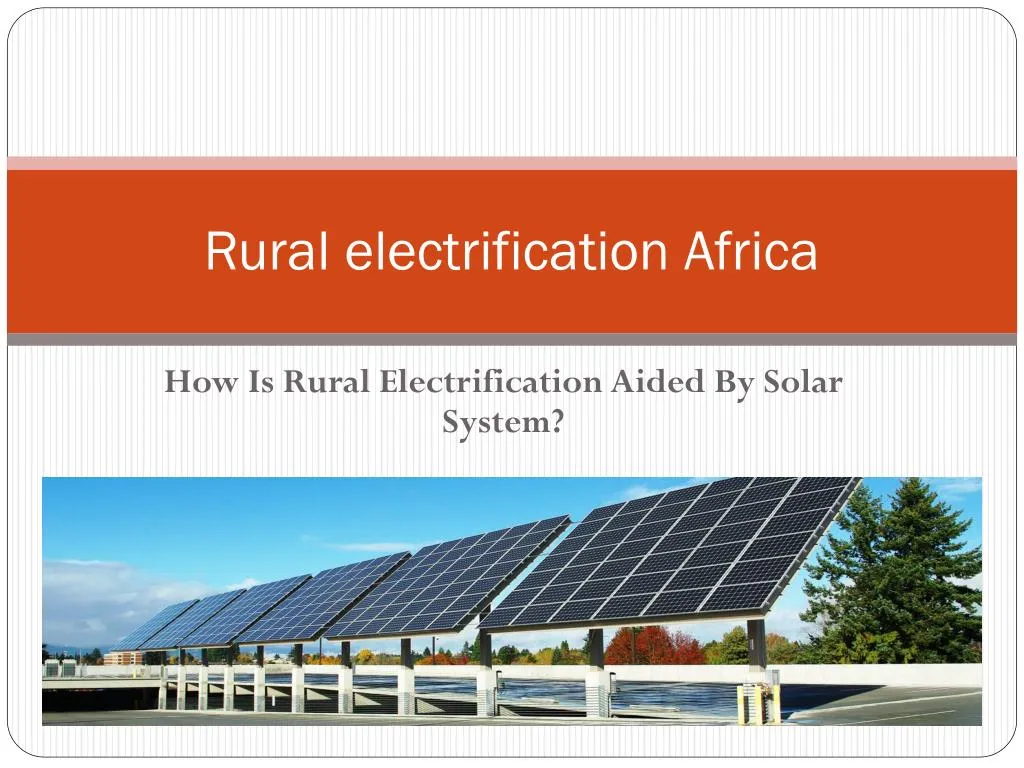 rural electrification africa