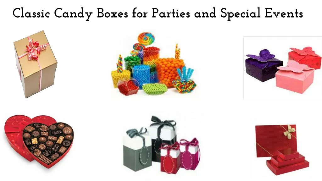 classic candy boxes for parties and special events