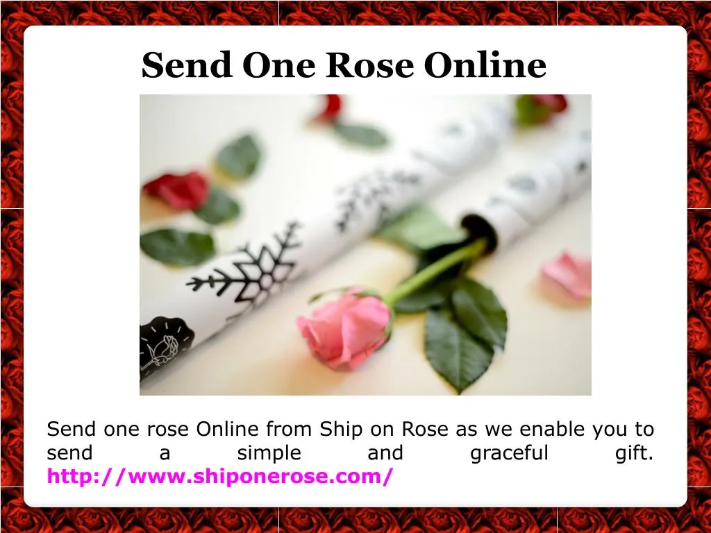 send one rose online