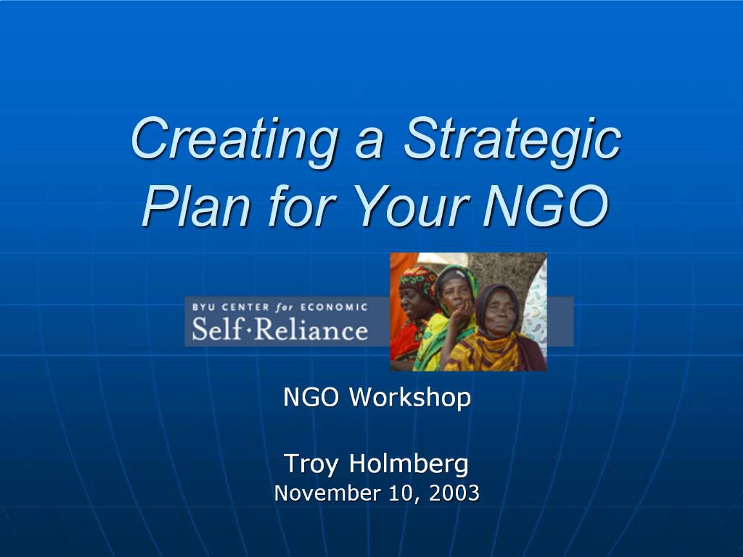 PPT - Creating a Strategic Plan for Your NGO PowerPoint Presentation ...