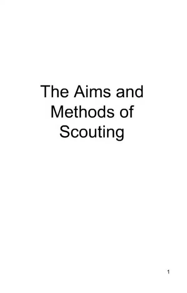 The Aims and Methods of Scouting