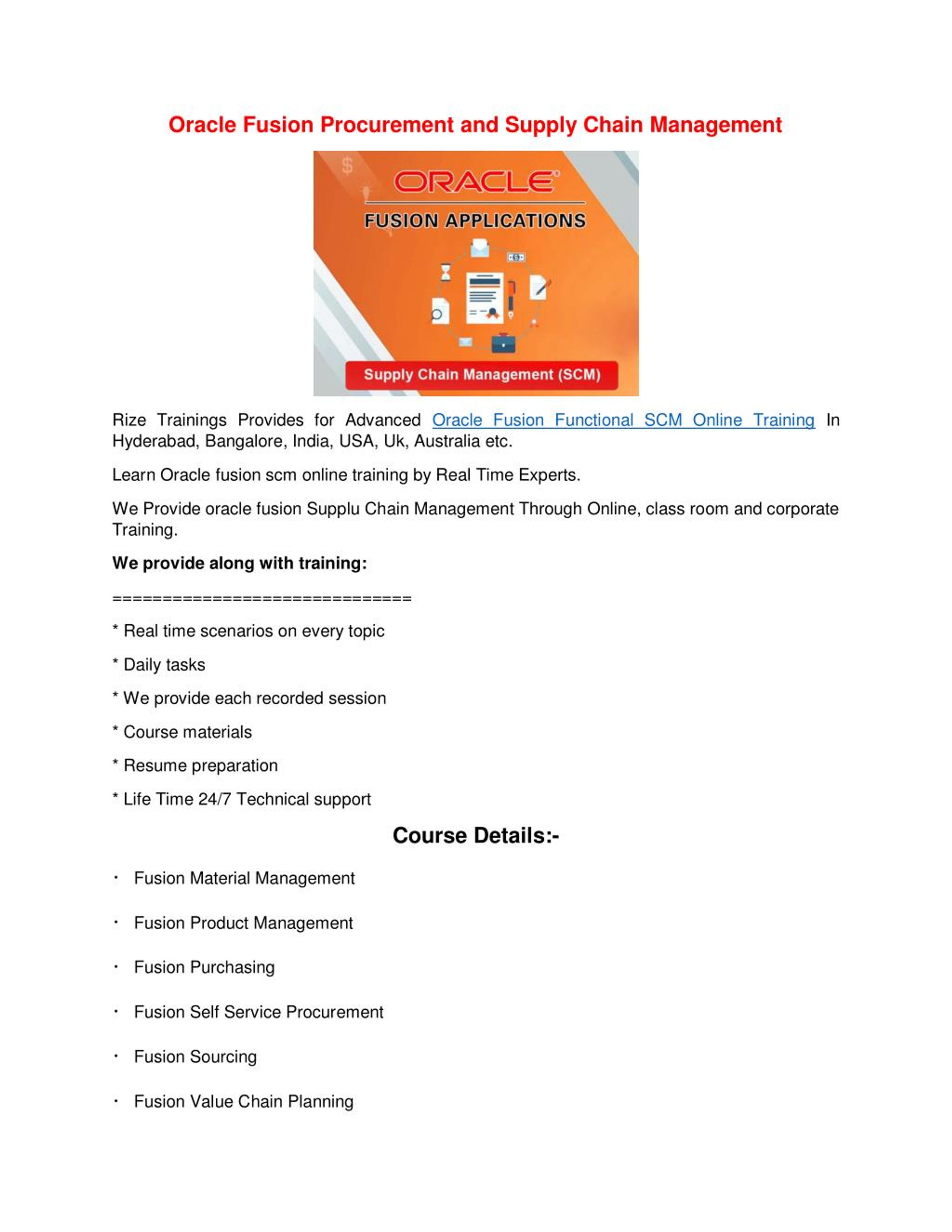 PPT - oracle fusion scm online training PowerPoint Presentation, free ...