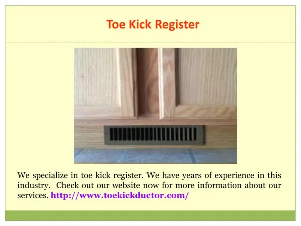 Toe Kick Duct Extension