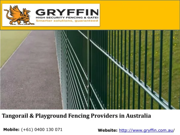 Tangorail & Playground Fencing Providers in Australia