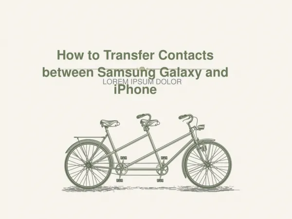 How to Transfer Contacts between Samsung Galaxy and iPhone