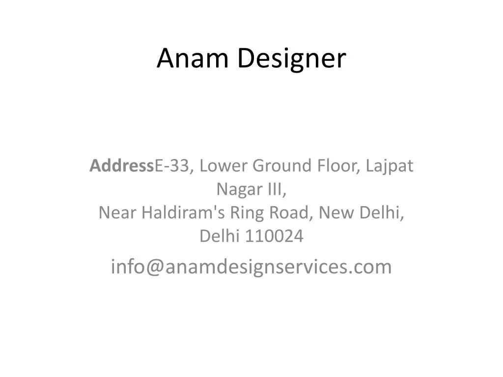 anam designer