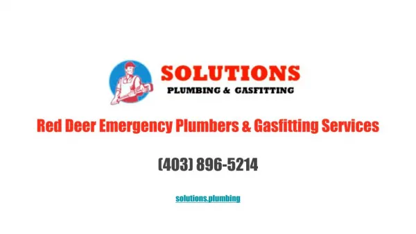 Red Deer Emergency Plumbers & Gasfitting Services
