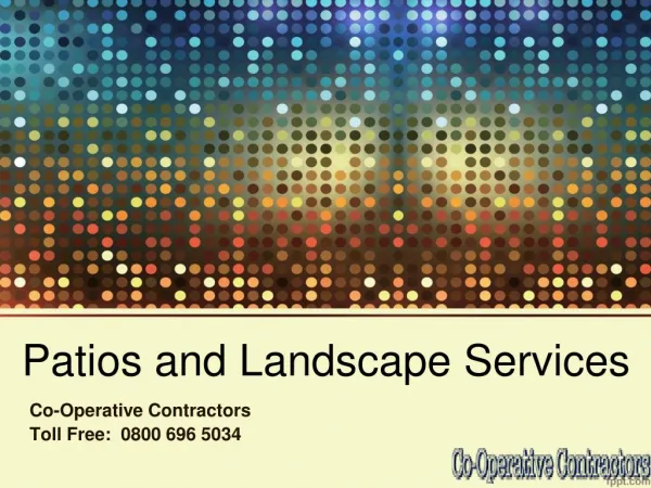 Avail affordable and convenient Patios and Landscape services!