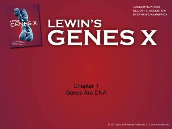 Chapter 1 Genes Are DNA
