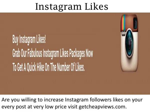 Instagram Likes - Getcheapviews.com
