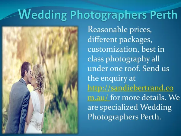 Wedding Photographer Perth