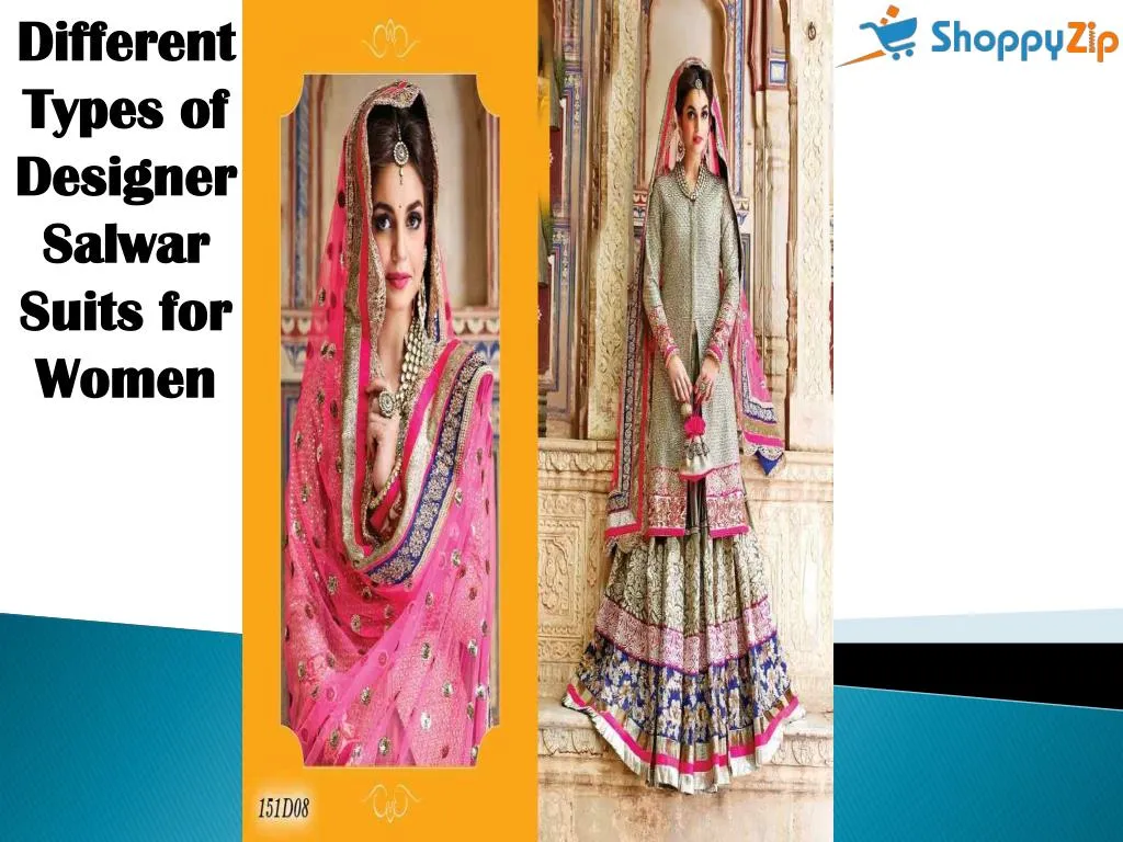 different types of designersalwar suits for women