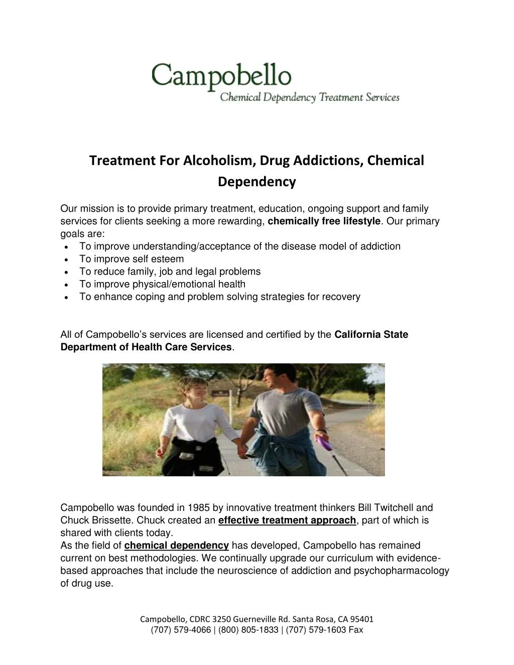 treatment for alcoholism drug addictions chemical