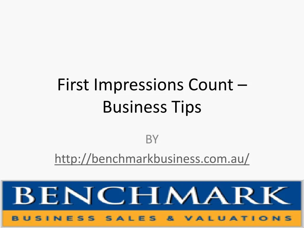 first impressions count business tips