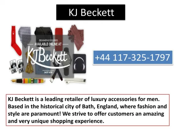 Kj Beckett Is Offering The Perfect Accessories For The Men And Women