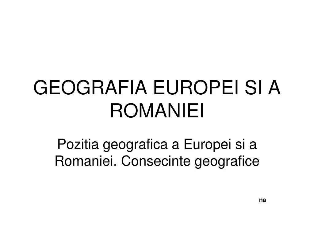 geografia europei si a romaniei