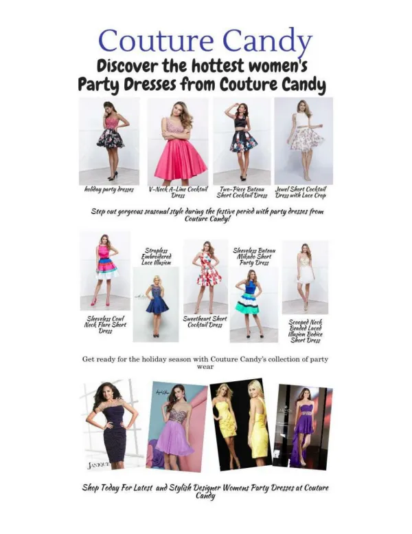 Shop online for womens party dresses