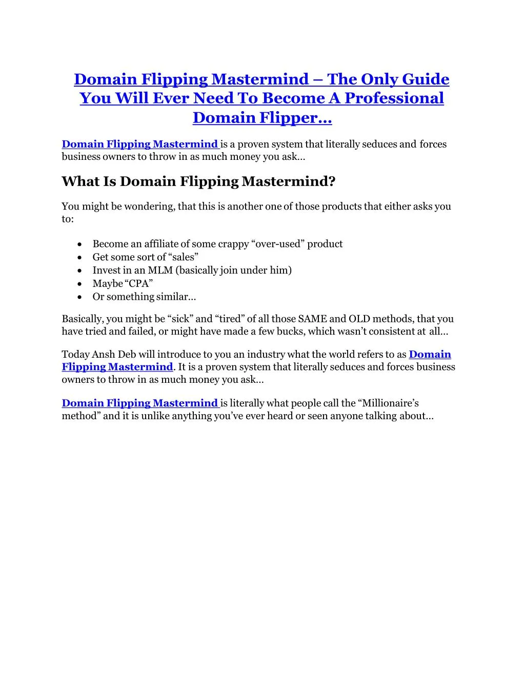 domain flipping mastermind the only guide