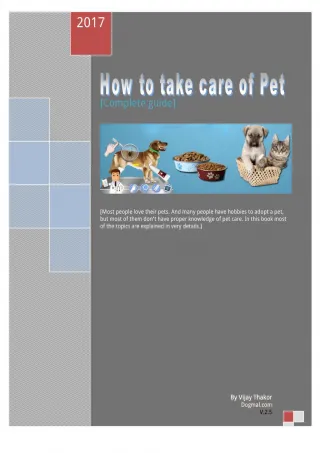 How to take care of pet? - slide 1