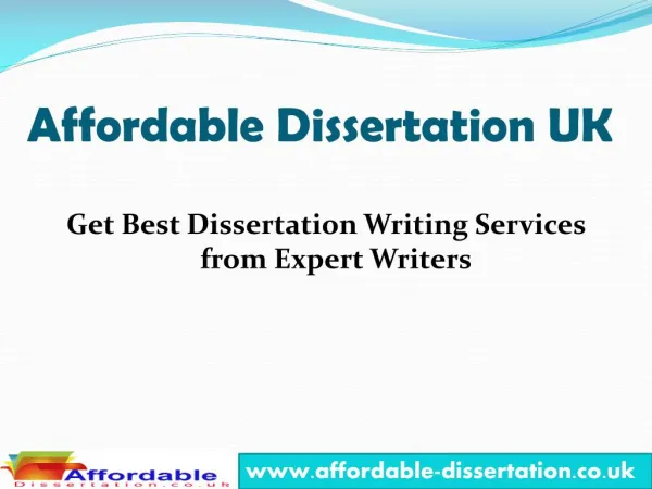 Affordable Dissertation - Your Dissertation Writing Services Provider