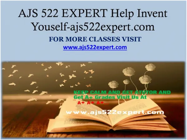 AJS 522 EXPERT Help Invent Youself-ajs522expert.com