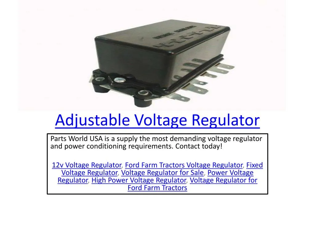 adjustable voltage regulator