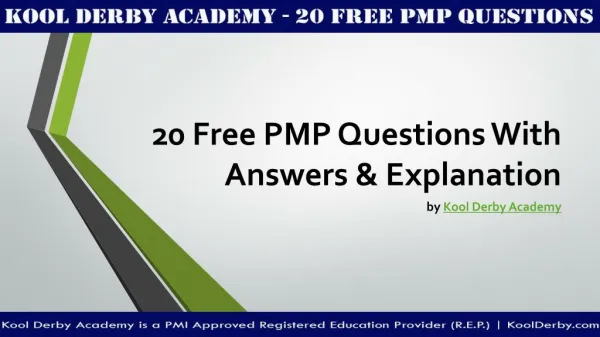 20 free pmp exam preparation questions with answers