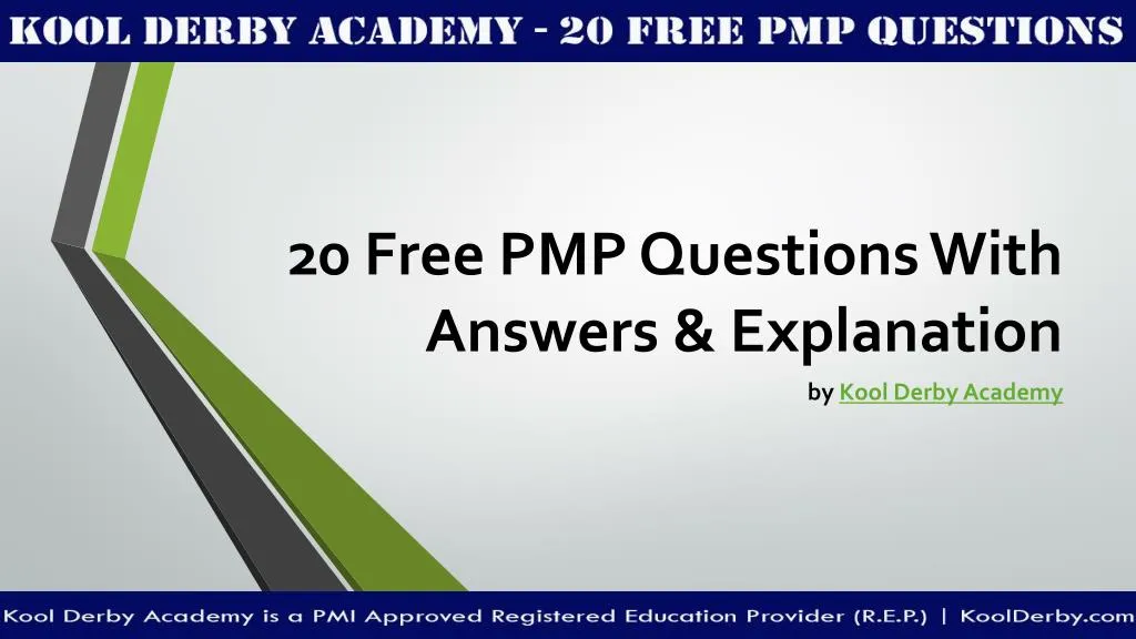 20 free pmp questions with answers explanation