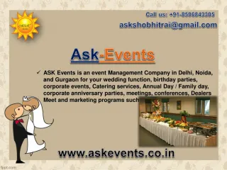 Event Management Company in Delhi - slide 1