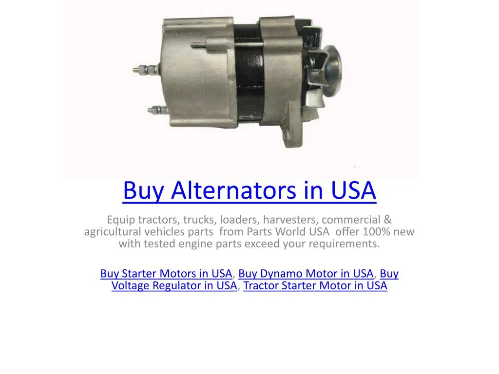 buy alternators in usa