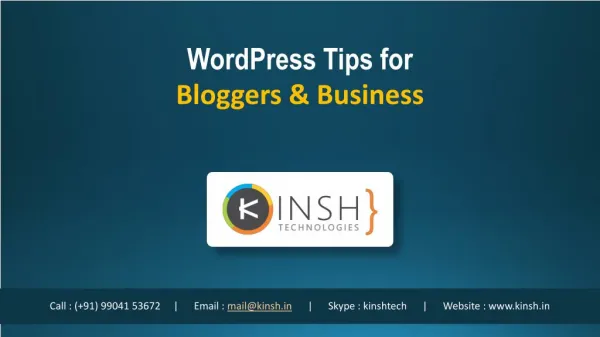 WordPress Tips for Bloggers & Business