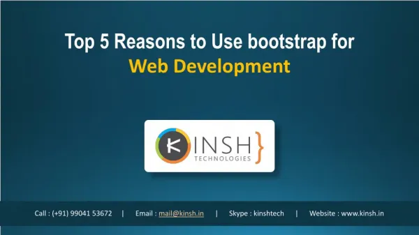 Top 5 Reasons to Use bootstrap for Web Development