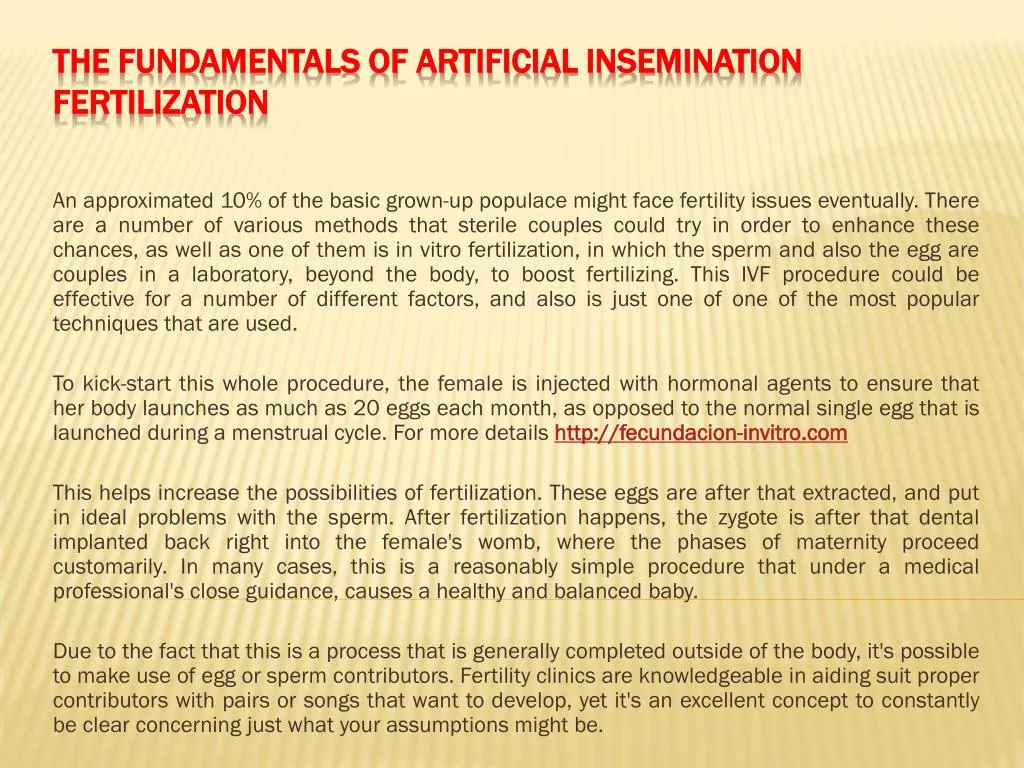 the fundamentals of artificial insemination fertilization
