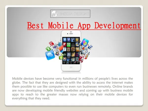 Best Mobile App Development | iMedia Designs