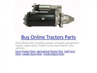 Buy Online Tractors Parts