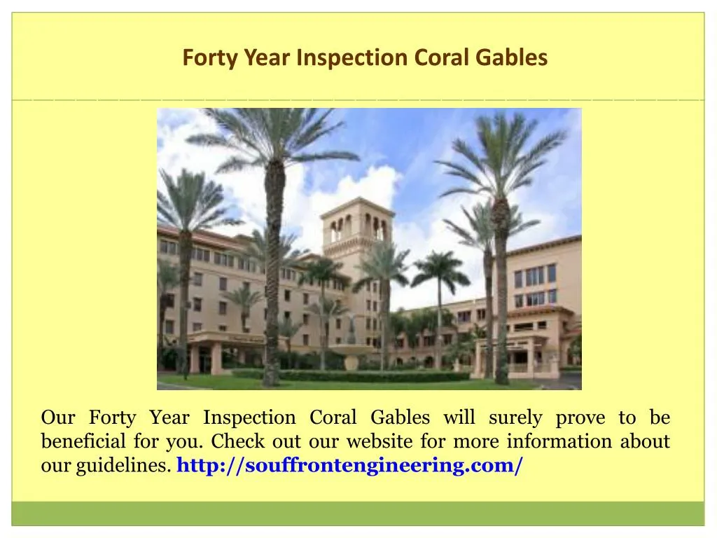 forty year inspection coral gables