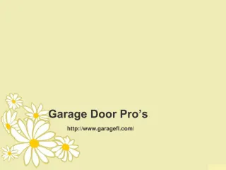 Garage Door Repair - Garage Door Pro’s