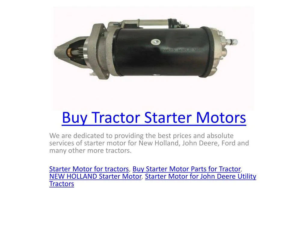 buy tractor starter motors