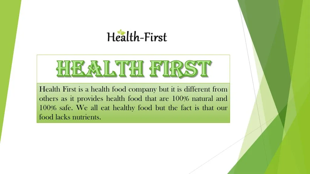 health first is a health food company