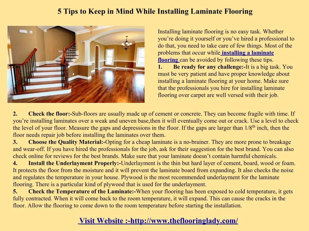 5 tips to keep in mind while installing laminate