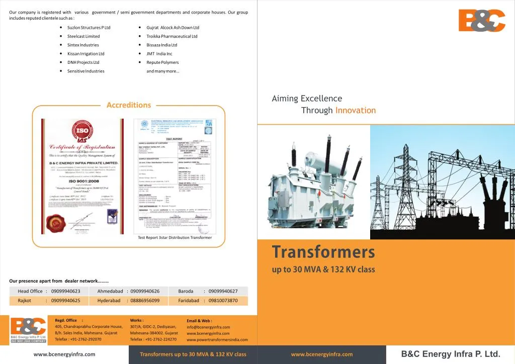 our company is registered with various government