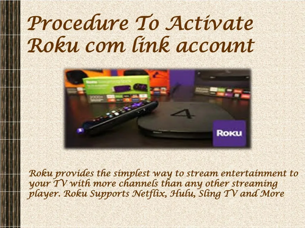 procedure to activate roku com link account